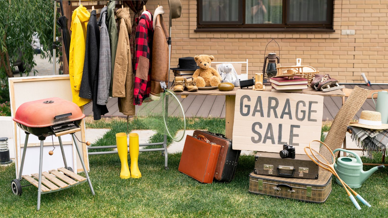 how to hang clothes for garage sale